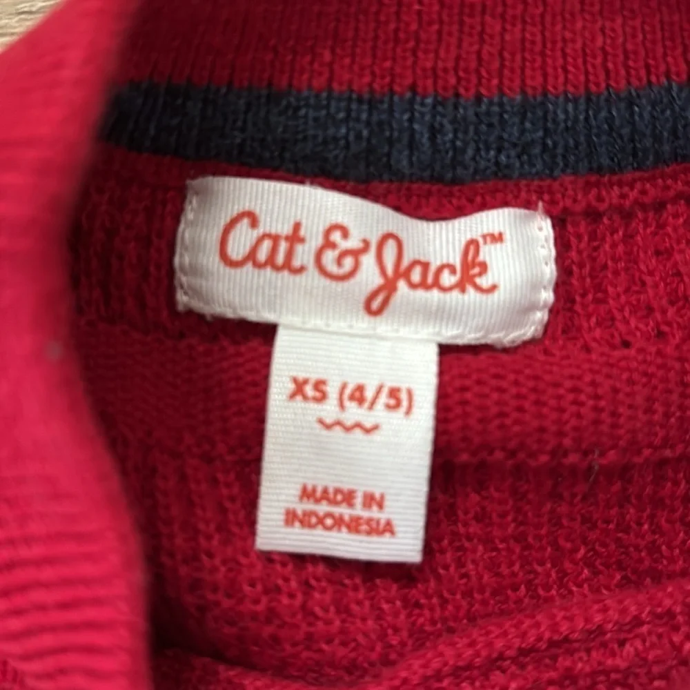 Boys Red Knit Sweater